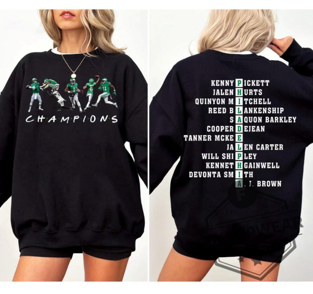Philadelphia Eagles Champs Players Vintage Sweatshirt Hoodie Tshirt Tee Gift For Fan Champions 2024 Game Day Unique 2 Philadelphia Eagles Champs Players Vintage Sweatshirt hoodie tshirt tee gift for fan Champions 2024 Game Day unique