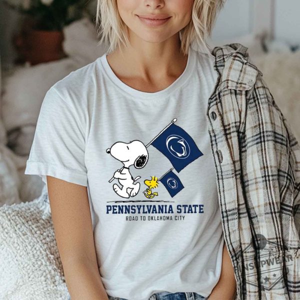 Snoopy And Woodstock Penn State Nittany Lions Road To Oklahoma City Shirt Tshirt Sweatshirt Hoodie finsupwear 1