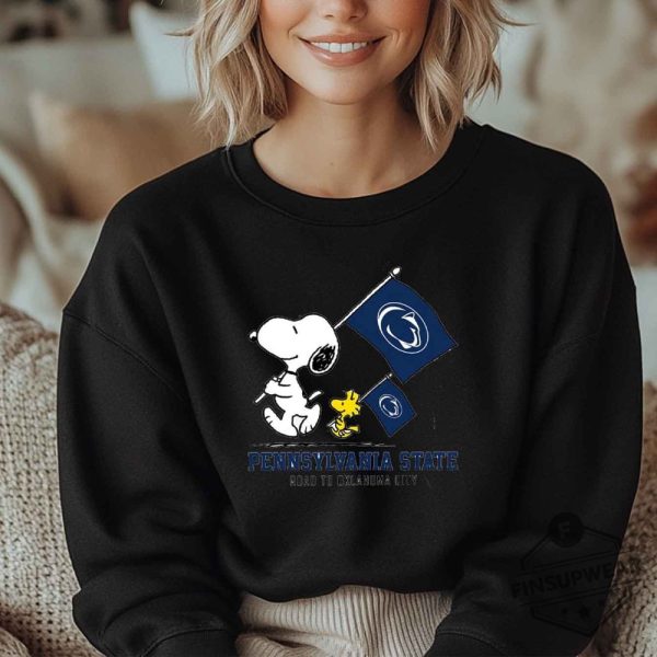 Snoopy And Woodstock Penn State Nittany Lions Road To Oklahoma City Shirt Tshirt Sweatshirt Hoodie finsupwear 2