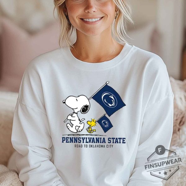Snoopy And Woodstock Penn State Nittany Lions Road To Oklahoma City Shirt Tshirt Sweatshirt Hoodie finsupwear 3