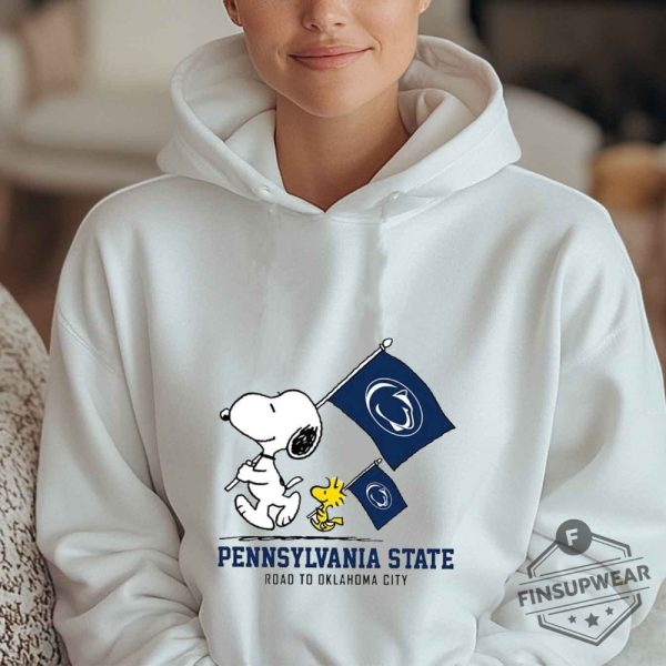 Snoopy And Woodstock Penn State Nittany Lions Road To Oklahoma City Shirt Tshirt Sweatshirt Hoodie finsupwear 4