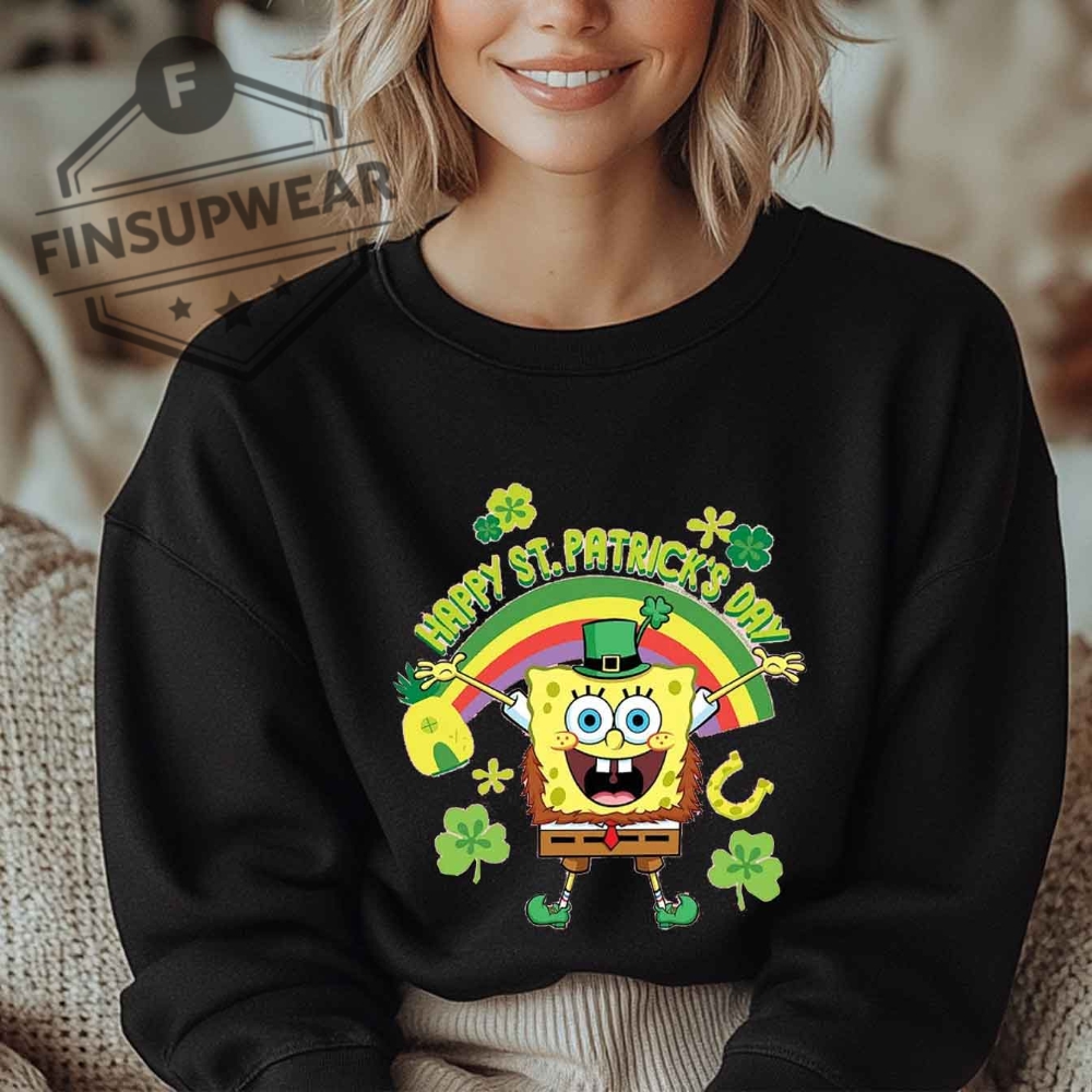 Spongebob Squarepants Happy St. Patricks Day Unisex Shirt Tshirt Sweatshirt Hoodie 7 Spongebob Squarepants Happy St. Patricks Day Unisex Shirt Tshirt Sweatshirt Hoodie finsupwear 3