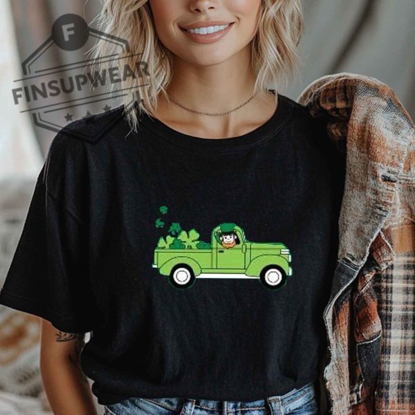 St. Patricks Day Leprechaun Truck Graphic Shirt Tshirt Sweatshirt Hoodie finsupwear 1