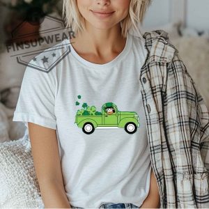 St. Patricks Day Leprechaun Truck Graphic Shirt Tshirt Sweatshirt Hoodie finsupwear 2