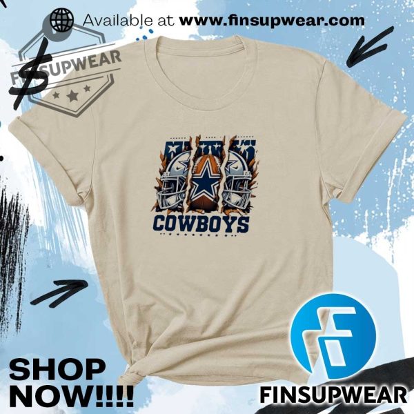 Dallas Cowboys Helmet Shirt Hoodie Sweatshirt Sweater finsupwear 3