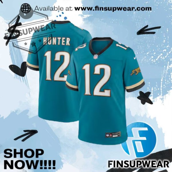 Mens Nike Jaguars Travis Hunter 2025 Draft Alternate Shirt Tshirt finsupwear 1