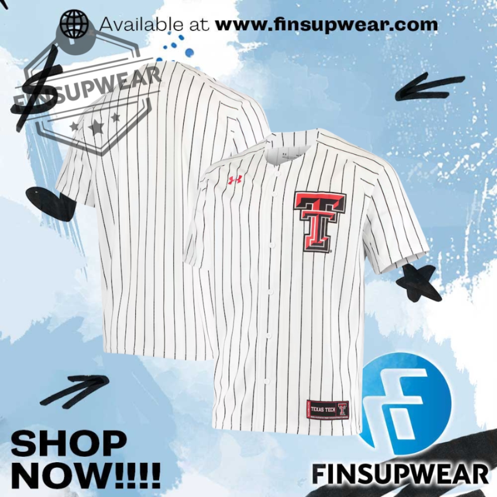 Texas Tech Red Raiders White Replica Performance Baseball Shirt 1 Texas Tech Red Raiders White Replica Performance Baseball Shirt TShirt
