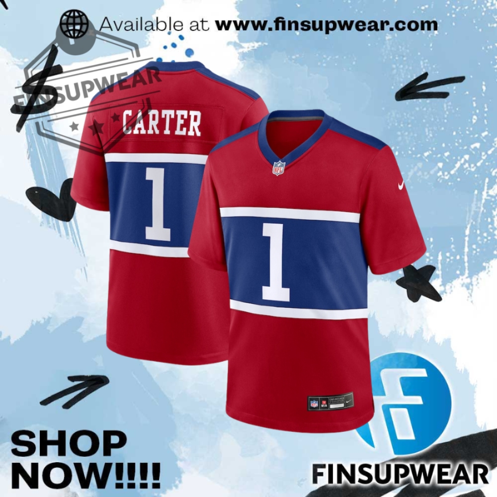 New York Giants Abdul Carter Red First Round Pick Alternate Game Shirt 1 New York Giants Abdul Carter Red First Round Pick Alternate Game Shirt TShirt