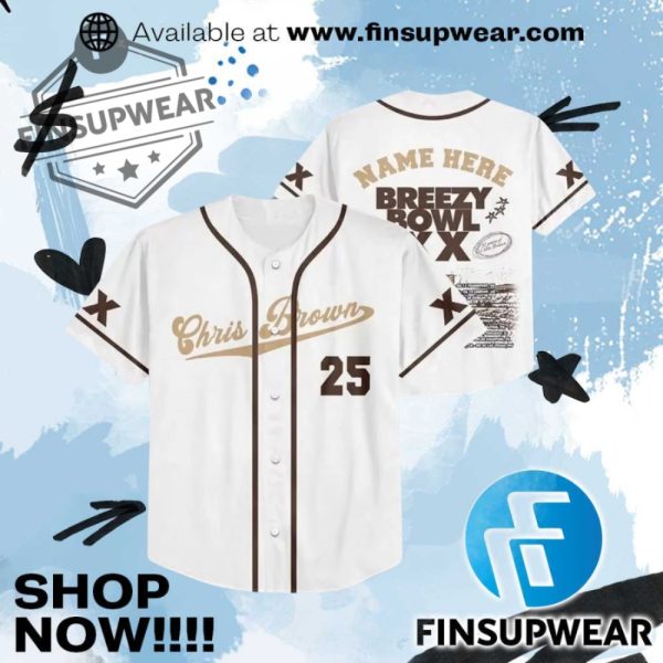 Chris Brown 2025 Breezy Bowl Xx Baseball Jersey finsupwear 1