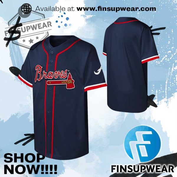 Outerstuff Boys Atlanta Braves Fashion Baseball Jersey finsupwear 1