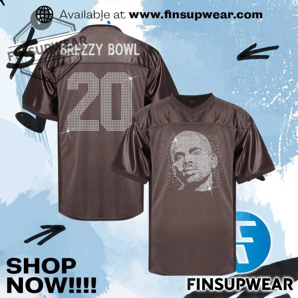 Brezzy Bowl Bling Baseball Chris Brown Style Jersey finsupwear 1