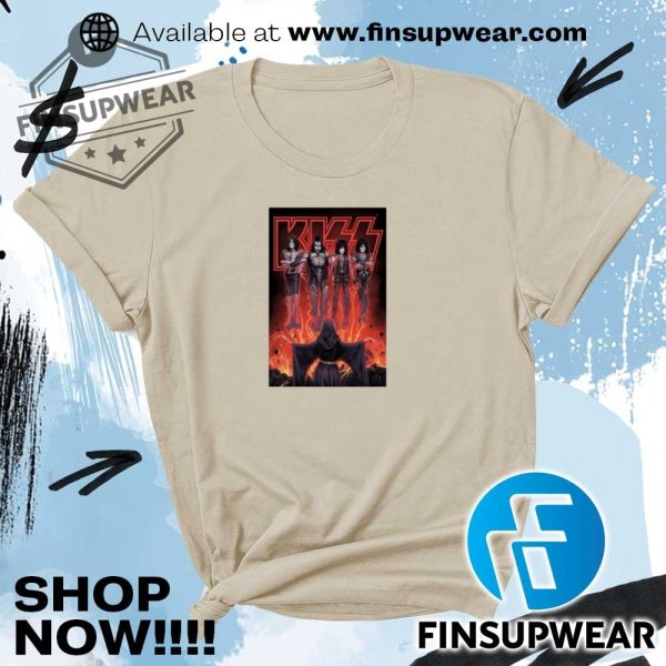 Kiss Limited Edition Conjuring Flames 2025 Poster Shirt Hoodie Sweatshirt Sweater finsupwear 3