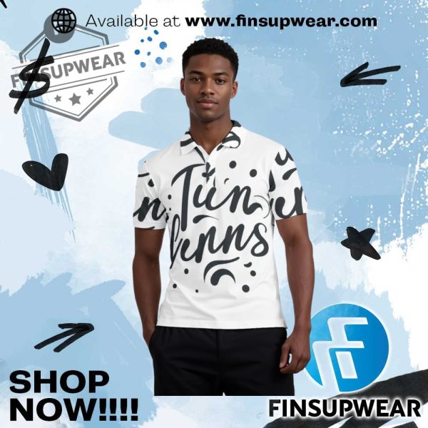 Mens Bold Script Graphic Shirt finsupwear 1