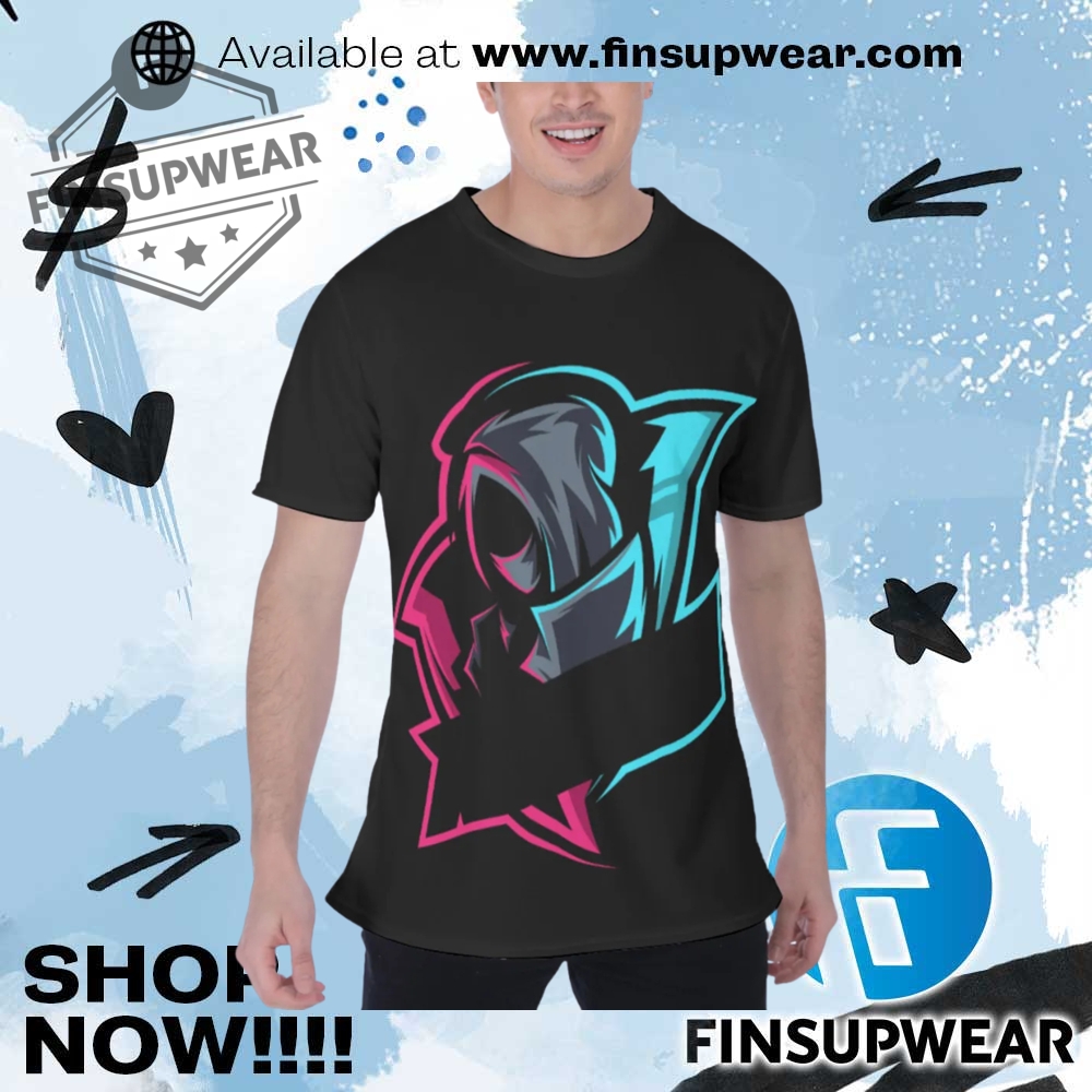 Mens Dark Anime Neon Graphic Print Shirt 1 Mens Dark Anime Neon Graphic Print Shirt finsupwear 1 1