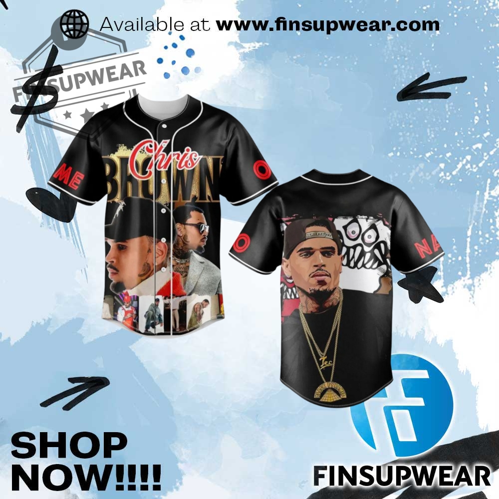 Chris Brown Baseball Breezy Bowl Tour Xx 2025 Concert Jersey 1 Chris Brown Baseball Breezy Bowl Tour XX 2025 Concert Jersey
