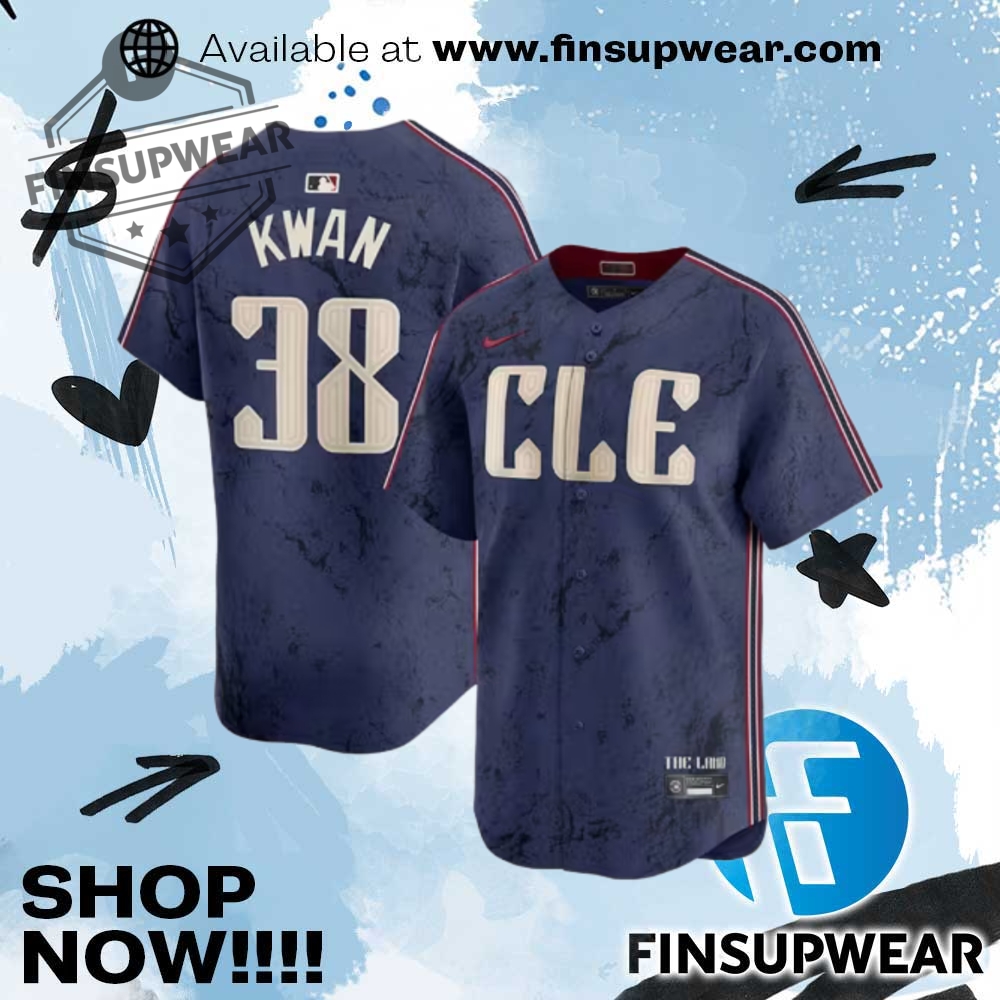 Steven Kwan Navy Blue Baseball Cle Team Jersey 1 Steven Kwan Navy Blue Baseball CLE Team Jersey