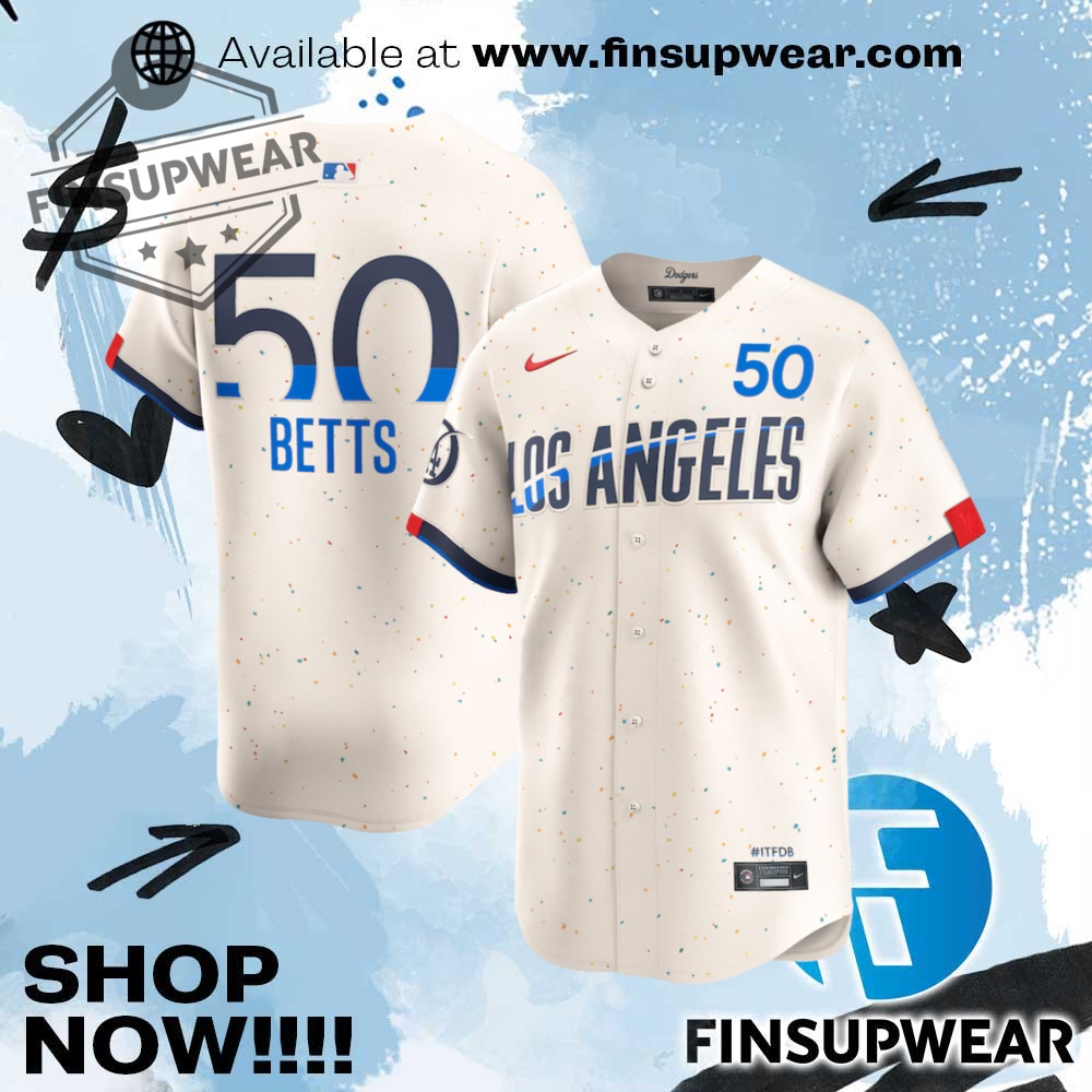 Mookie Betts Los Angeles Dodgers Cream Jersey 1 Mookie Betts Los Angeles Dodgers Cream Jersey