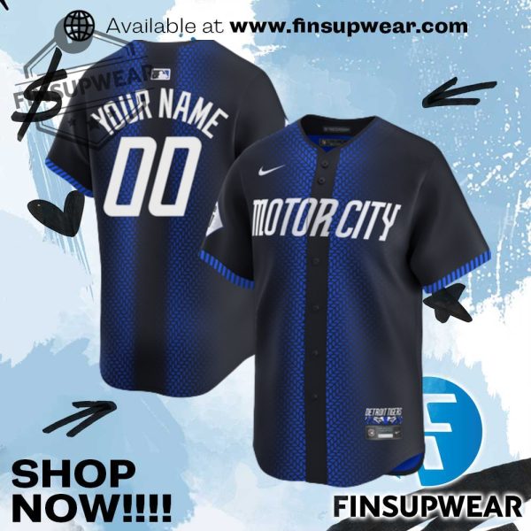Detroit Tigers Nike City Connect Custom Limited Jersey finsupwear 1