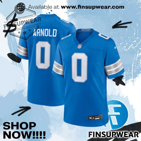 Terrion Arnold Detroit Lions Nike Game Jersey finsupwear 1