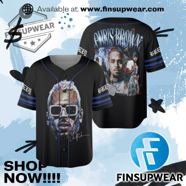 Chris Brown 2025 Breezy Bowl Xx Tour Official Concert Merch Jersey finsupwear 1
