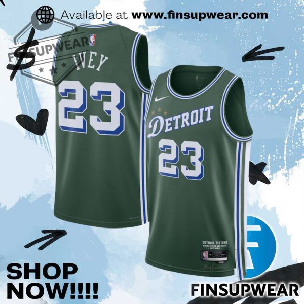 Jaden Ivey Detroit Pistons Nike 202223 City Edition Swingman Jersey finsupwear 1