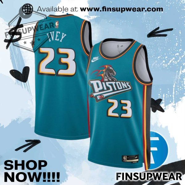 Jaden Ivey Detroit Pistons Nike 202223 Classic Edition Swingman Jersey finsupwear 1
