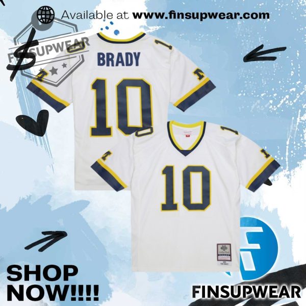 Tom Brady Michigan Wolverines Mitchell Ness 1999 Legacy Jersey finsupwear 1