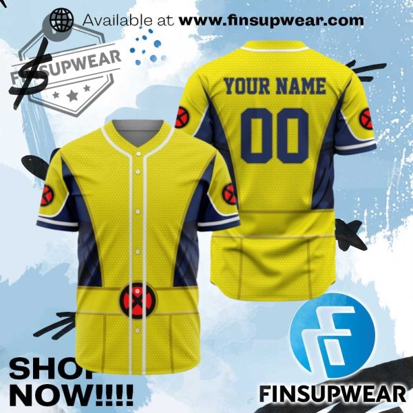 Personalized Xmen Generic Uniform Baseball Jersey finsupwear 1