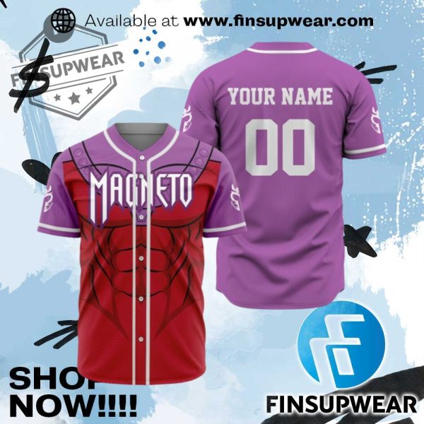 Personalized Magneto Xmen Baseball Jersey finsupwear 1