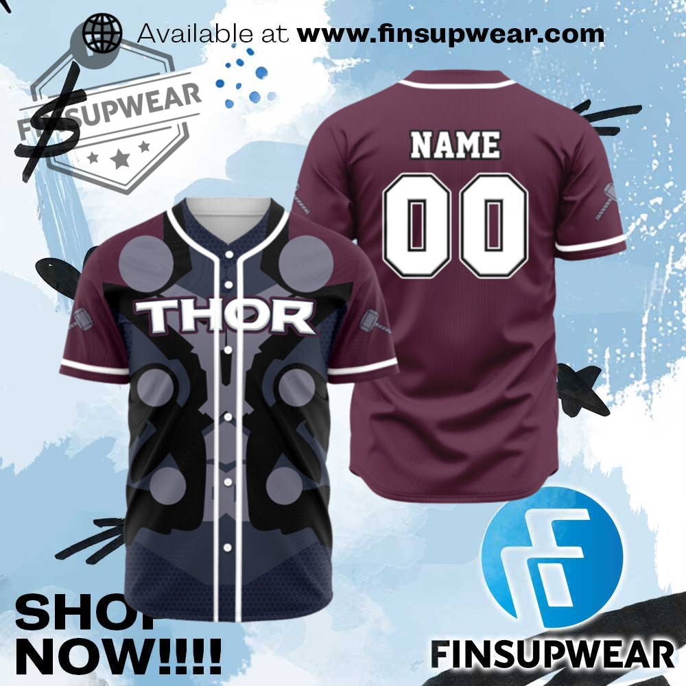 Personalized Thor Baseball Jersey 1 Personalized Thor Baseball Jersey