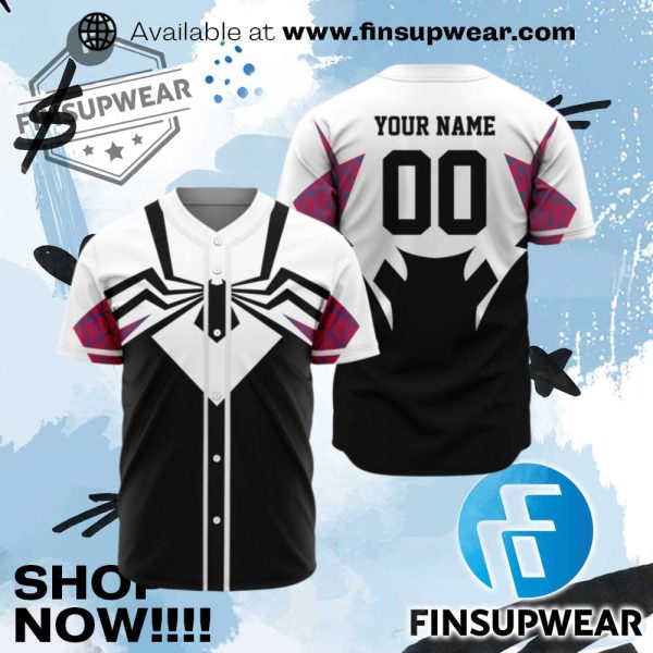 Personalized Spider Gwen Baseball Jersey finsupwear 1