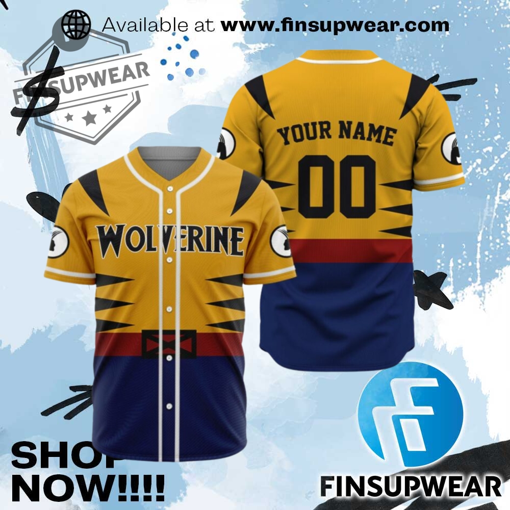 Personalized Wolverine Baseball Jersey 1 Personalized Wolverine Baseball Jersey