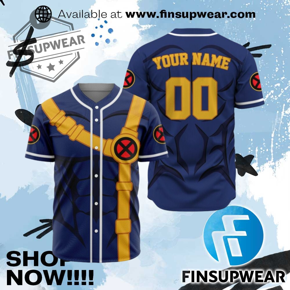 Personalized Cyclops Xmen Baseball Jersey 1 Personalized Cyclops X-Men Baseball Jersey