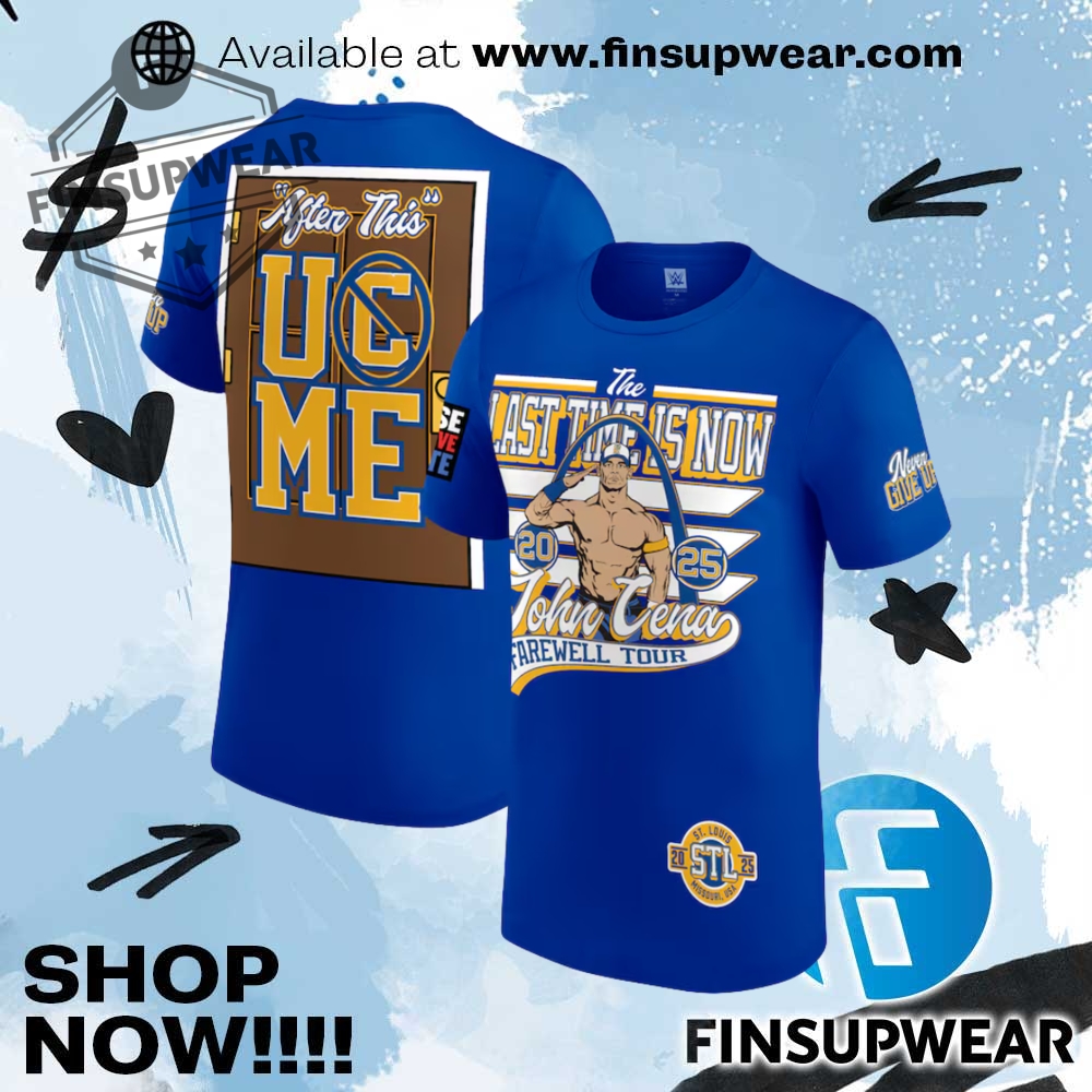 John Cena Farewell Tour 2025 St. Louis Blue Tshirt 1 John Cena Farewell Tour 2025 St. Louis Blue TShirt