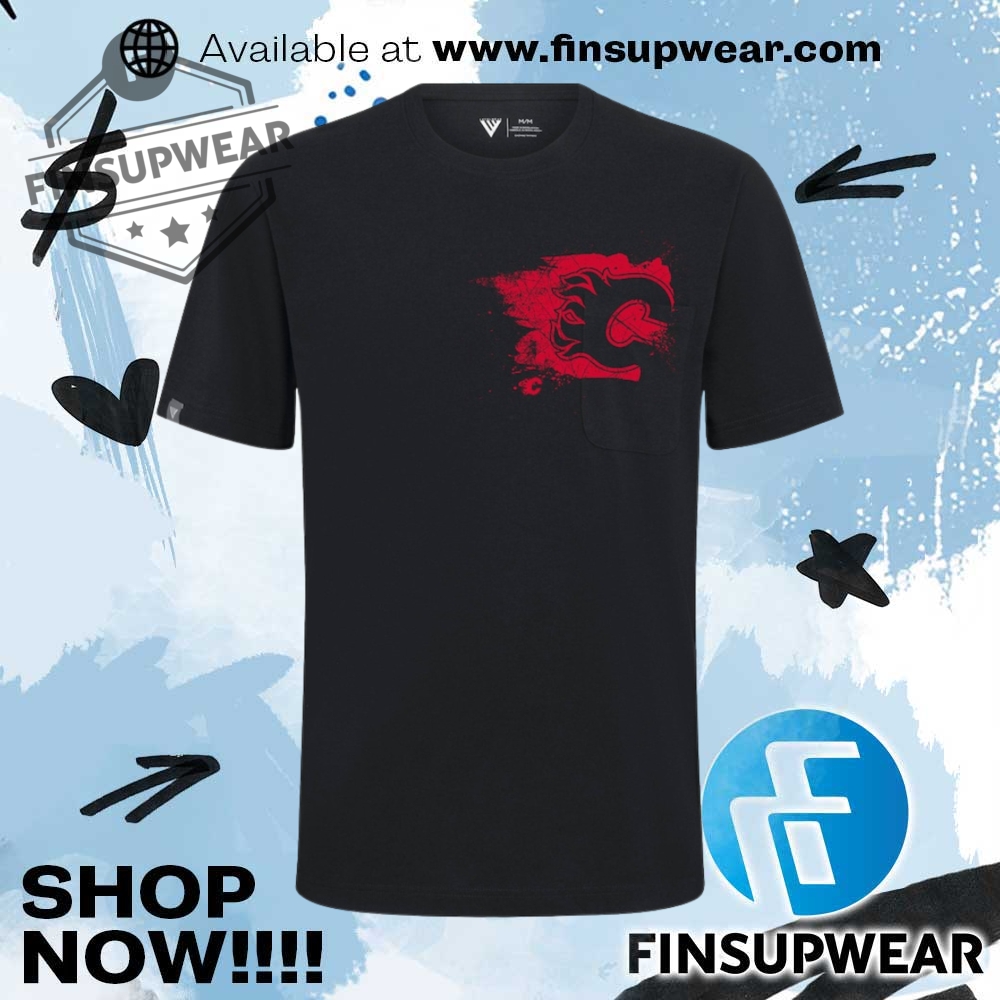 Calgary Flames Levelwear Focal Blasted Tshirt 1 Calgary Flames Levelwear Focal Blasted TShirt