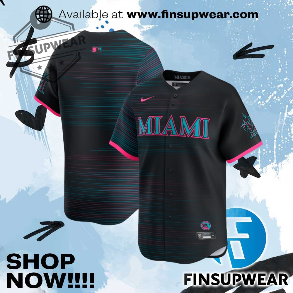 Miami Marlins Nike 2025 City Connect Limited Jersey 1 Miami Marlins Nike 2025 City Connect Limited Jersey