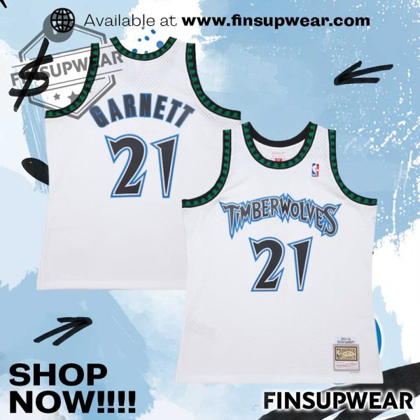 Kevin Garnett Minnesota Timberwolves Mitchell Ness 200304 Swingman Jersey finsupwear 1