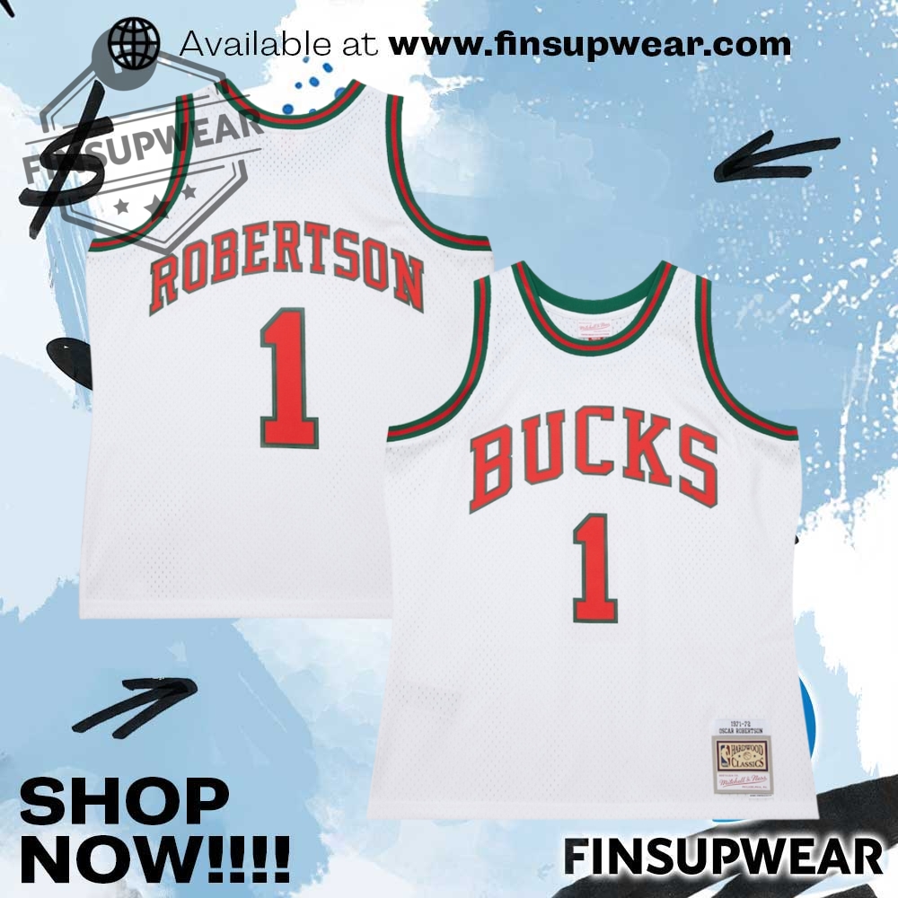 Oscar Robertson Milwaukee Bucks Mitchell Ness 197172 Swingman Jersey 1 Oscar Robertson Milwaukee Bucks Mitchell & Ness 1971-72 Swingman Jersey