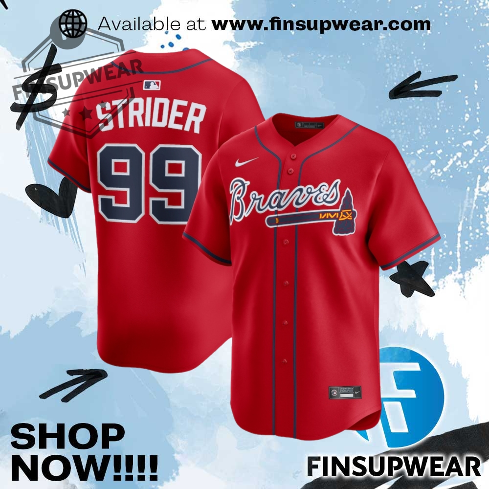 Spencer Strider Atlanta Braves Nike Alternate Limited Player Jersey 1 Spencer Strider Atlanta Braves Nike Alternate Limited Player Jersey