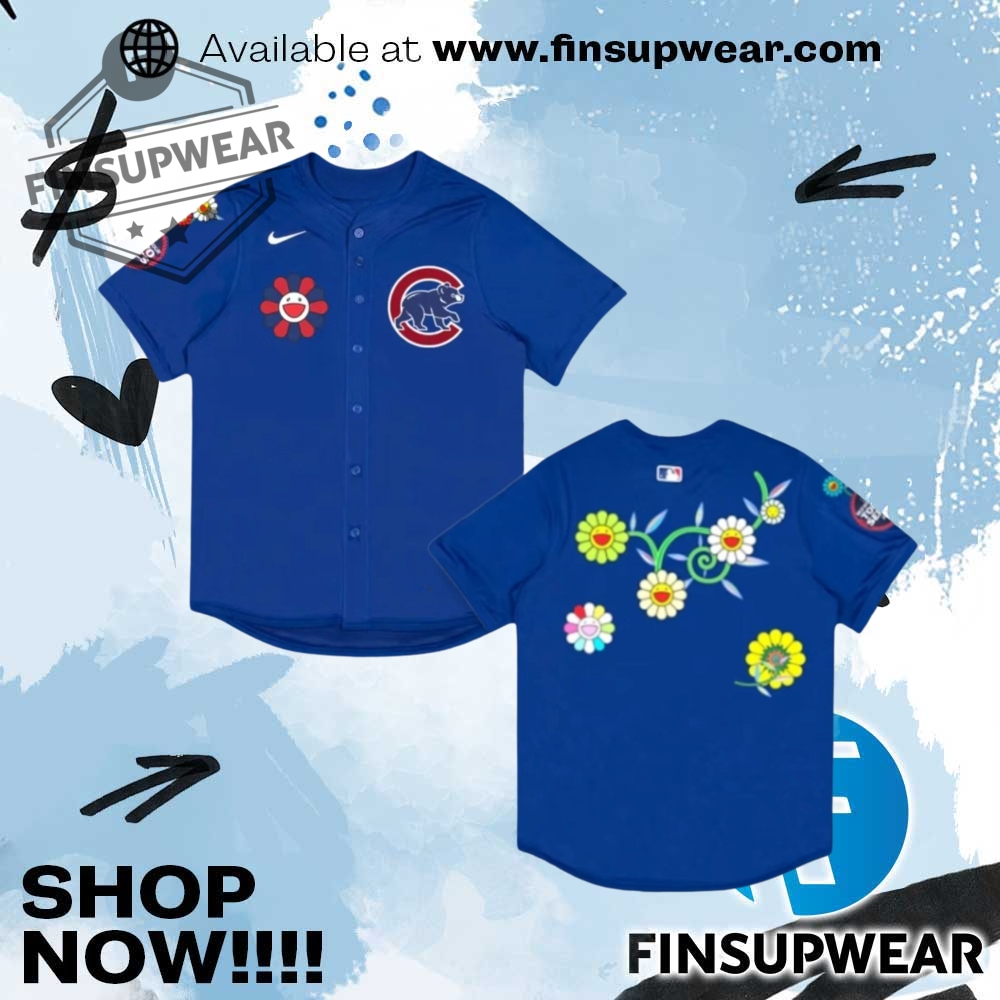 Nike Chicago Cubs Away Baseball Jersey Shirt Replica Takashi Murakami Mlb World Tour Tokyo Series 2025 1 Nike Chicago Cubs Away Baseball Jersey Shirt Replica Takashi Murakami Mlb World Tour Tokyo Series 2025