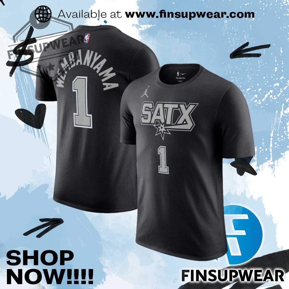 San Antonio Spurs Jordan Statement Name Number Tshirt 1 San Antonio Spurs Jordan Statement Name & Number TShirt