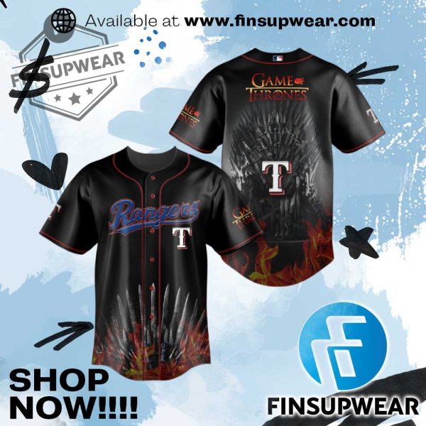Texas Rangers X Game Of Thrones Baseball Jersey Shirt For Fans finsupwear 1