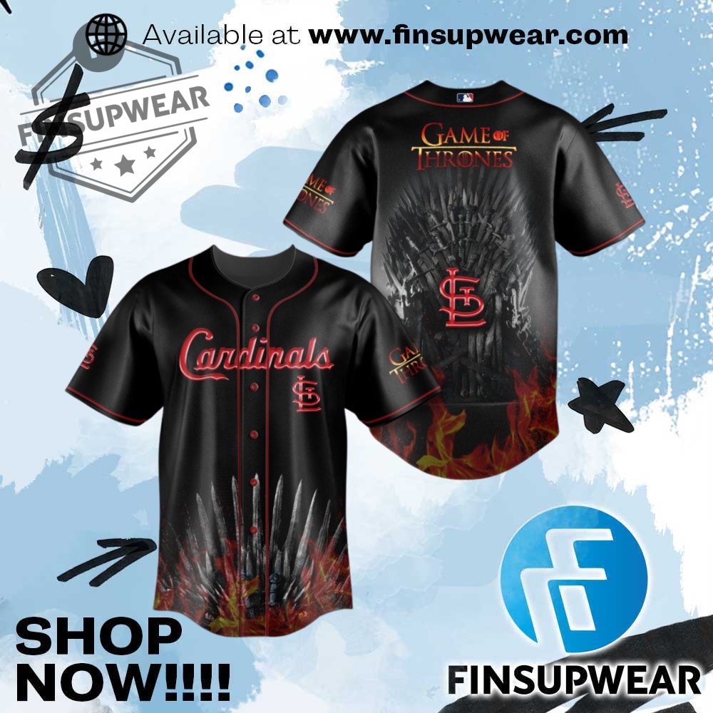 St. Louis Cardinals X Game Of Thrones Baseball Jersey Shirt For Fans 1 St. Louis Cardinals x Game of Thrones Baseball Jersey Shirt For Fans