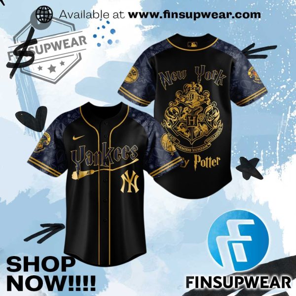 New York Yankees X Harry Potter Baseball Jersey Shirt For Fans finsupwear 1