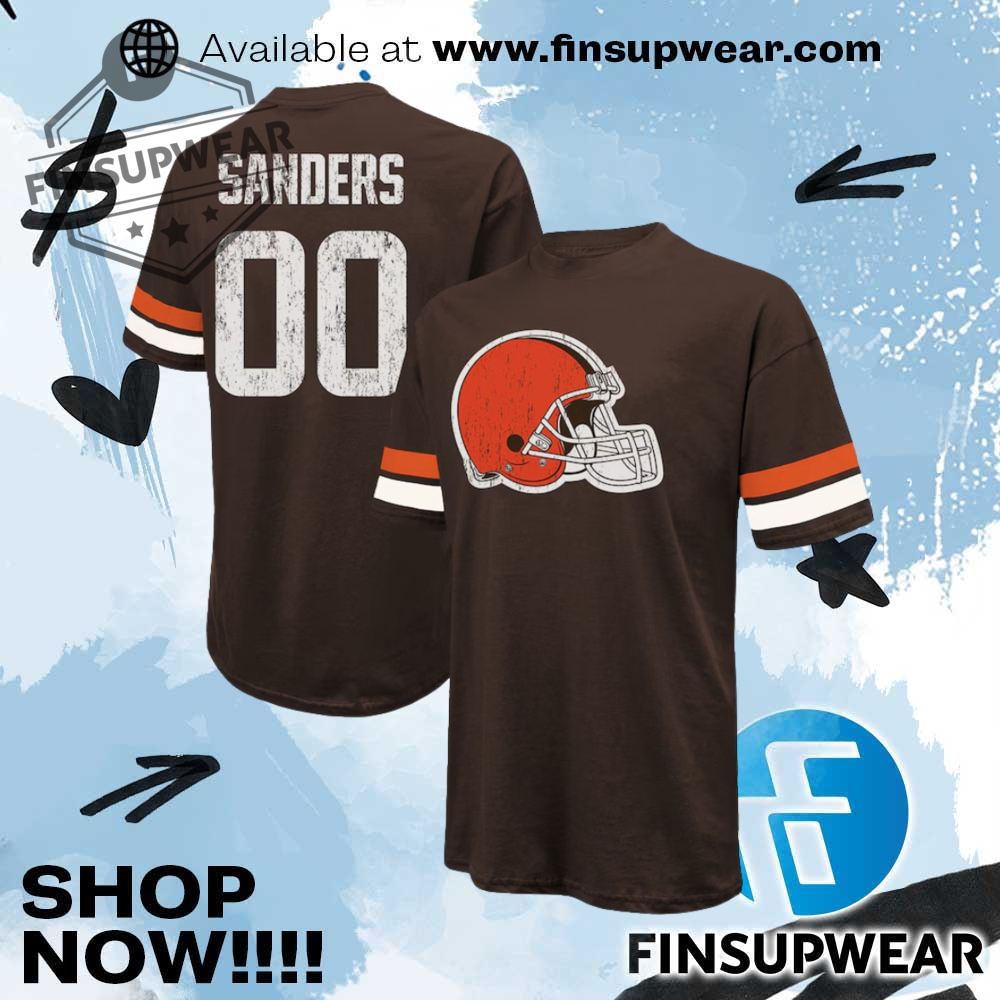 Shedeur Sanders Cleveland Browns Majestic Threads 2025 Nfl Draft Oversized Tshirt 1 Shedeur Sanders Cleveland Browns Majestic Threads 2025 NFL Draft Oversized TShirt
