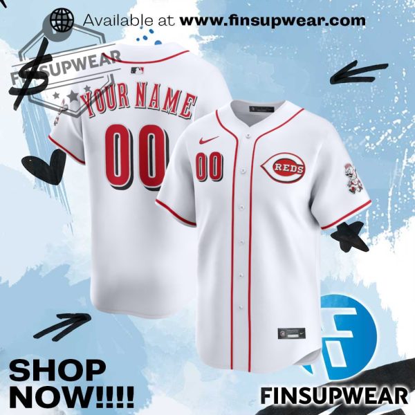 Cincinnati Reds Nike Home Limited Custom Jersey finsupwear 1