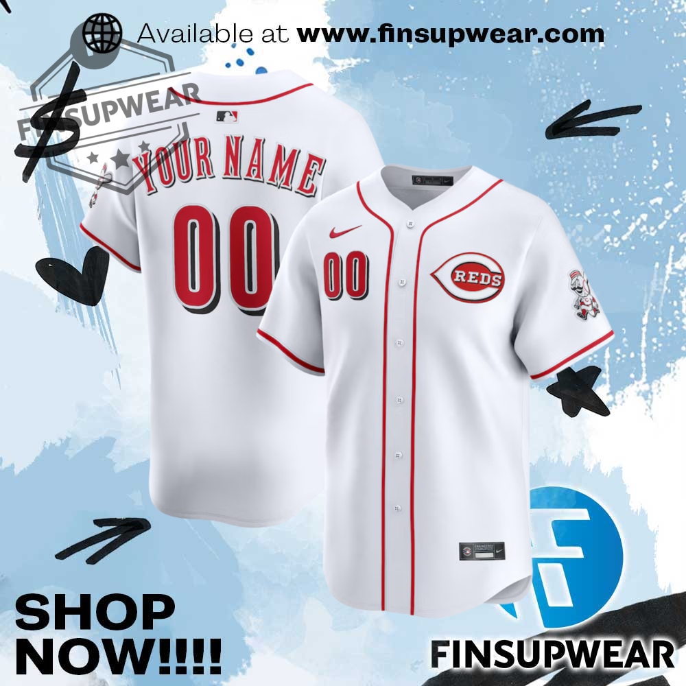 Cincinnati Reds Nike Home Limited Custom Jersey 1 Cincinnati Reds Nike Home Limited Custom Jersey