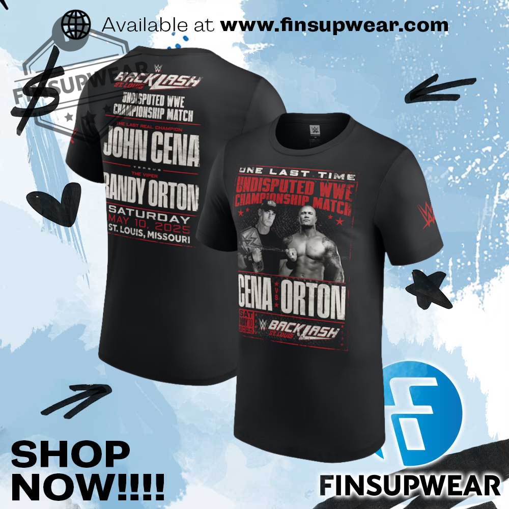 Backlash 2025 John Cena Vs. Randy Orton Tshirt finsupwear 1