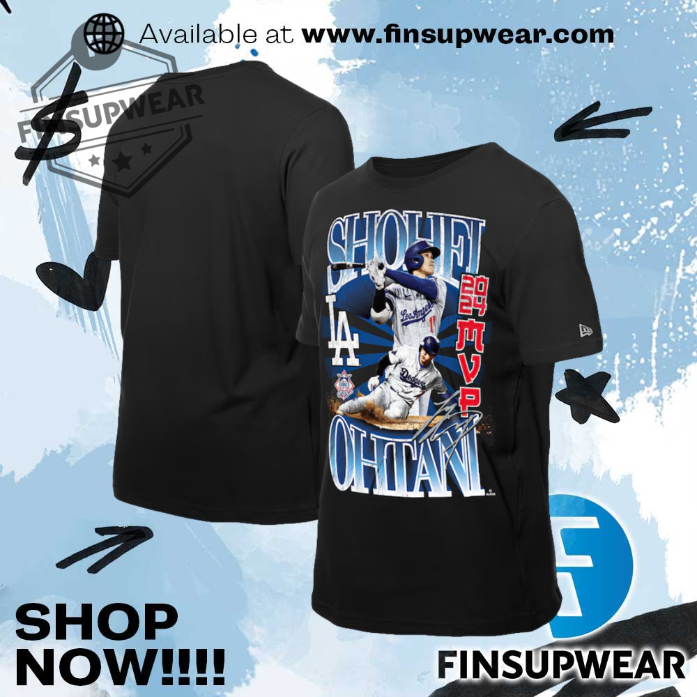 Shohei Ohtani Los Angeles Dodgers New Era Mvp Tshirt 1 Shohei Ohtani Los Angeles Dodgers New Era MVP TShirt