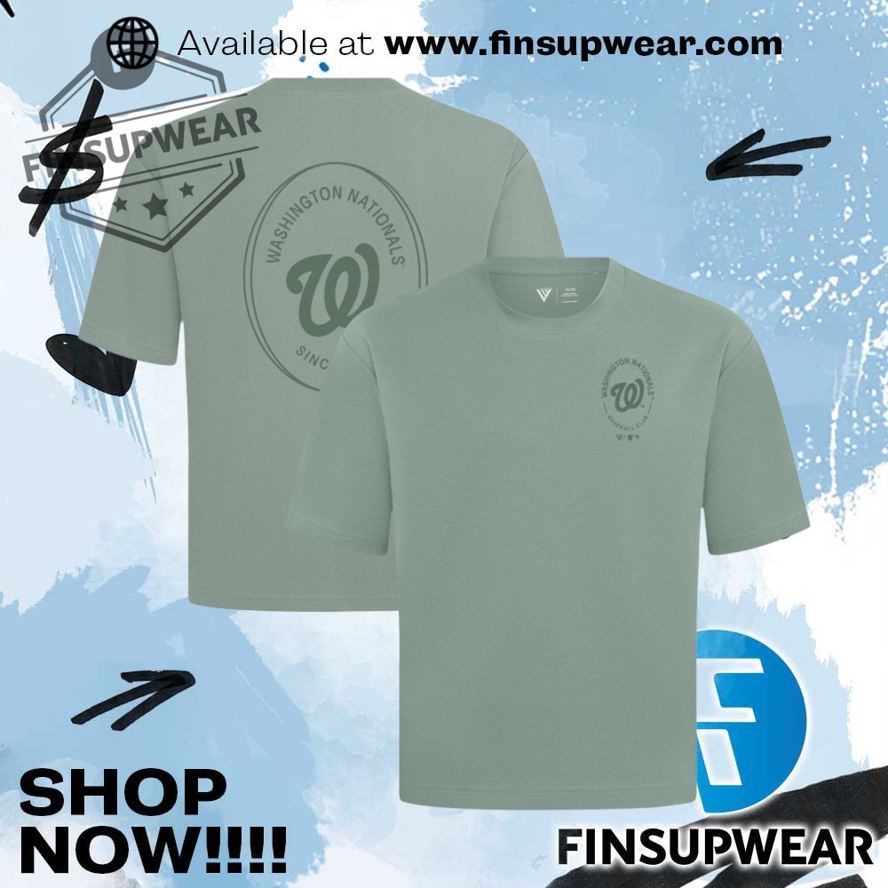 Washington Nationals Levelwear Register Oversized Luxe Signature Knit Green Tshirt 1 Washington Nationals Levelwear Register Oversized Luxe Signature Knit Green TShirt